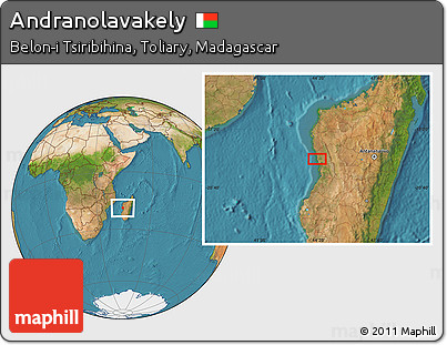 Satellite Location Map of Andranolavakely