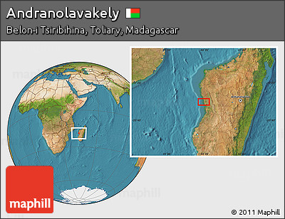 Satellite Location Map of Andranolavakely