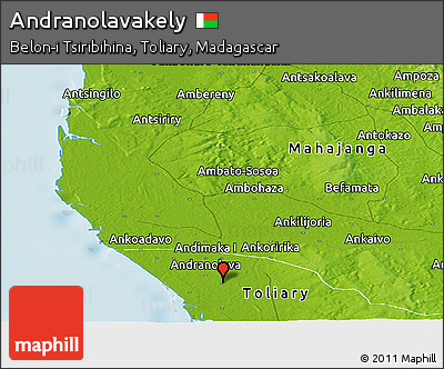 Physical Panoramic Map of Andranolavakely