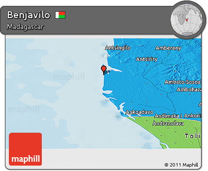Political Panoramic Map of Benjavilo