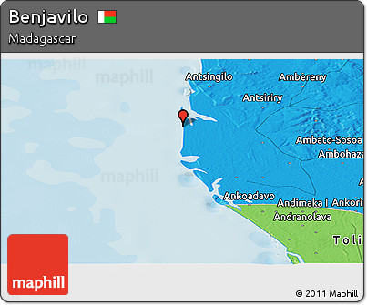Political Panoramic Map of Benjavilo