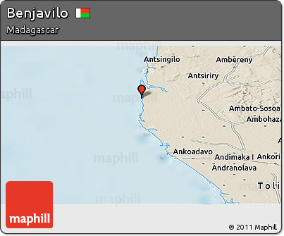Shaded Relief Panoramic Map of Benjavilo