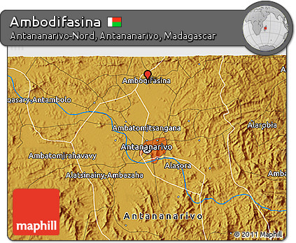 Physical 3D Map of Ambodifasina