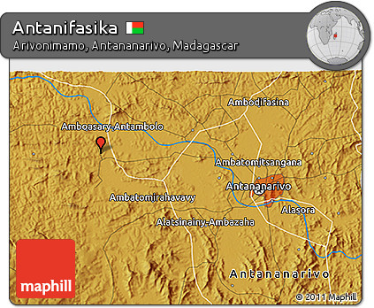 Physical 3D Map of Antanifasika