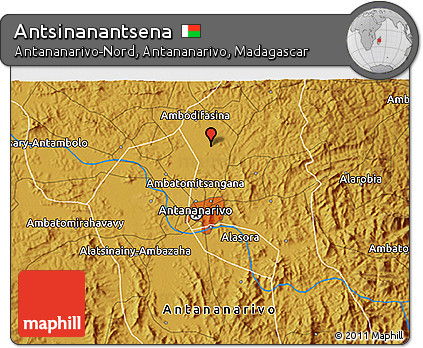 Physical 3D Map of Antsinanantsena