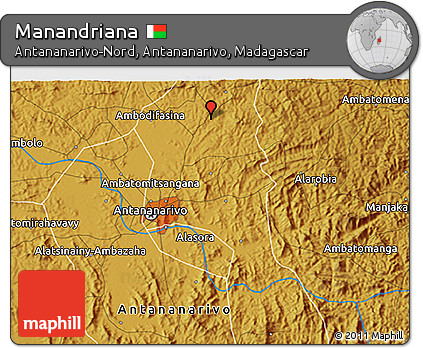 Physical 3D Map of Manandriana
