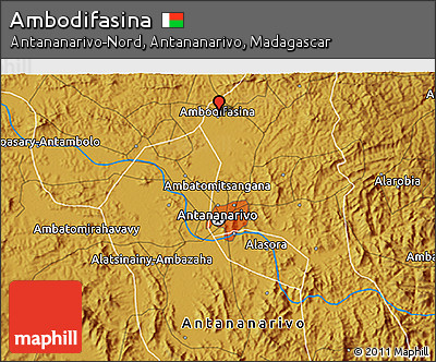 Physical 3D Map of Ambodifasina