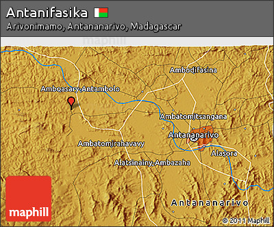 Physical 3D Map of Antanifasika
