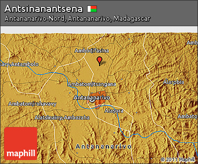 Physical 3D Map of Antsinanantsena