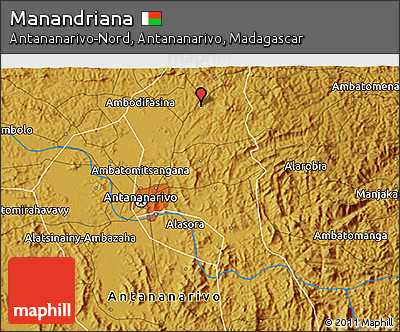 Physical 3D Map of Manandriana
