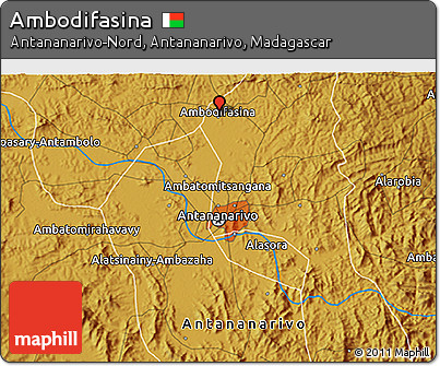 Physical 3D Map of Ambodifasina