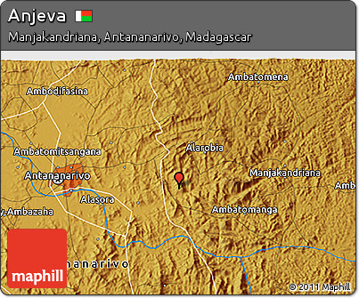 Physical 3D Map of Anjeva
