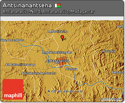 Physical 3D Map of Antsinanantsena