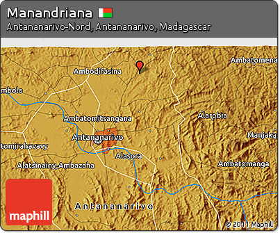 Physical 3D Map of Manandriana