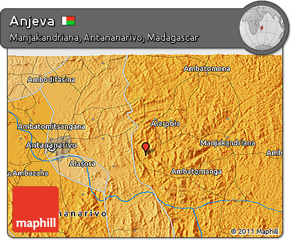 Political 3D Map of Anjeva