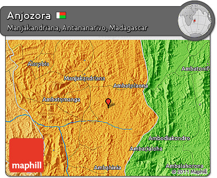 Political 3D Map of Anjozora