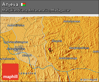 Political 3D Map of Anjeva