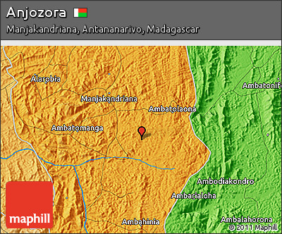 Political 3D Map of Anjozora