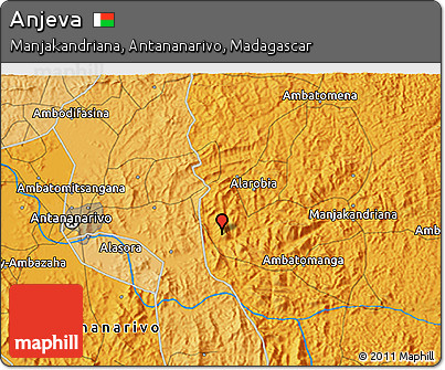 Political 3D Map of Anjeva
