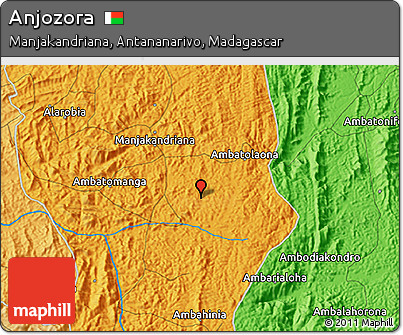 Political 3D Map of Anjozora