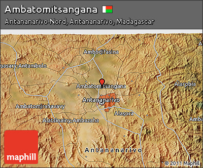 Satellite 3D Map of Ambatomitsangana