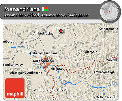 Shaded Relief 3D Map of Manandriana