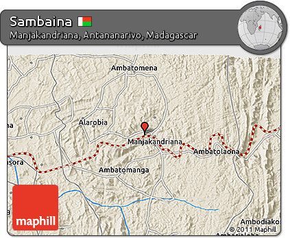 Shaded Relief 3D Map of Sambaina