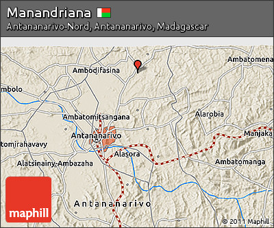 Shaded Relief 3D Map of Manandriana
