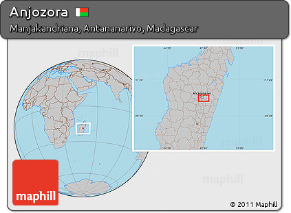 Gray Location Map of Anjozora