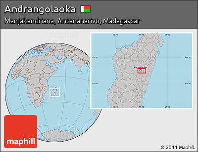 Gray Location Map of Andrangolaoka