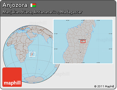 Gray Location Map of Anjozora