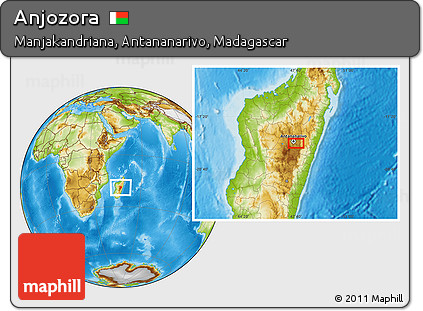 Physical Location Map of Anjozora
