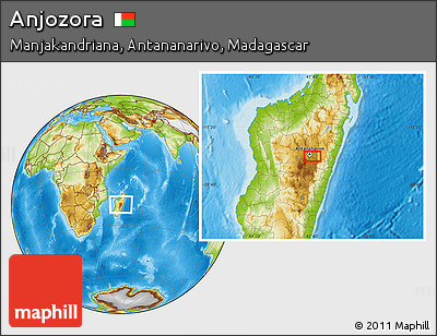 Physical Location Map of Anjozora