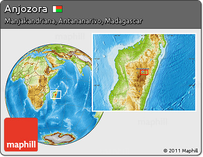 Physical Location Map of Anjozora