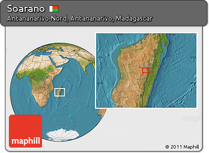 Satellite Location Map of Soarano