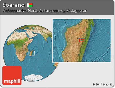 Satellite Location Map of Soarano