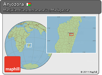 Savanna Style Location Map of Anjozora