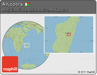 Savanna Style Location Map of Anjozora