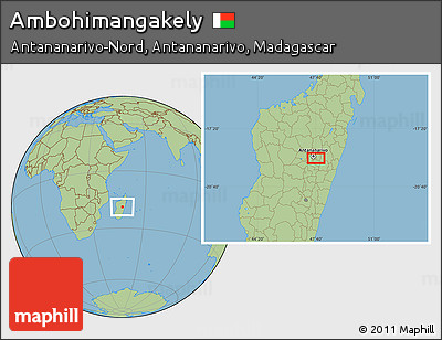 Savanna Style Location Map of Ambohimangakely