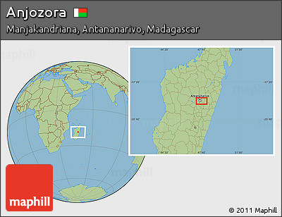 Savanna Style Location Map of Anjozora
