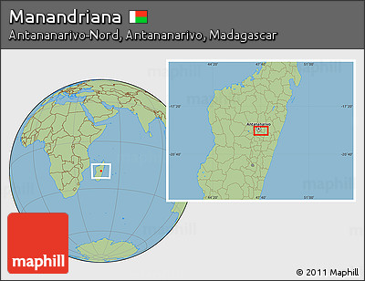 Savanna Style Location Map of Manandriana