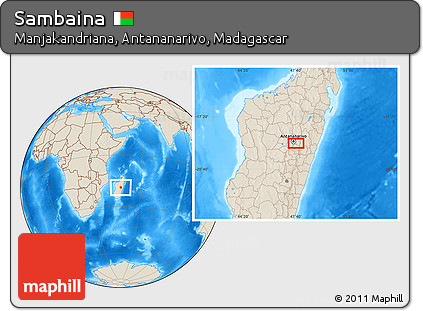 Shaded Relief Location Map of Sambaina