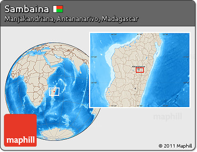 Shaded Relief Location Map of Sambaina