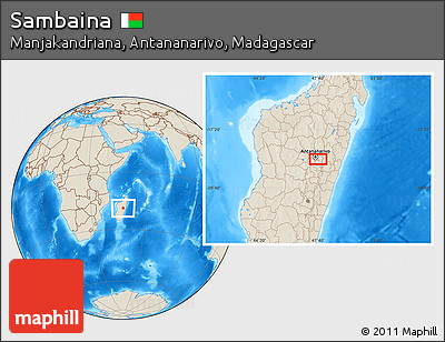 Shaded Relief Location Map of Sambaina