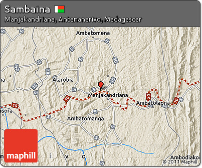 Shaded Relief Map of Sambaina