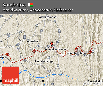 Shaded Relief Map of Sambaina