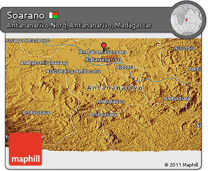 Physical Panoramic Map of Soarano