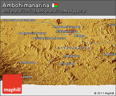 Physical Panoramic Map of Ambohimanarina