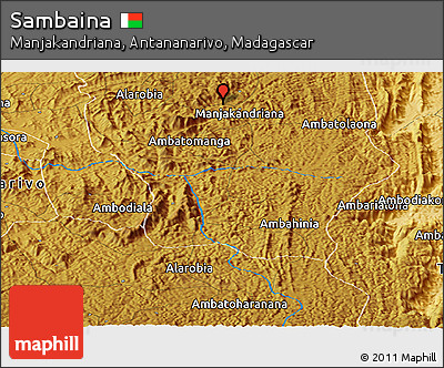 Physical Panoramic Map of Sambaina