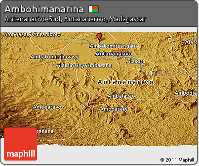 Physical Panoramic Map of Ambohimanarina